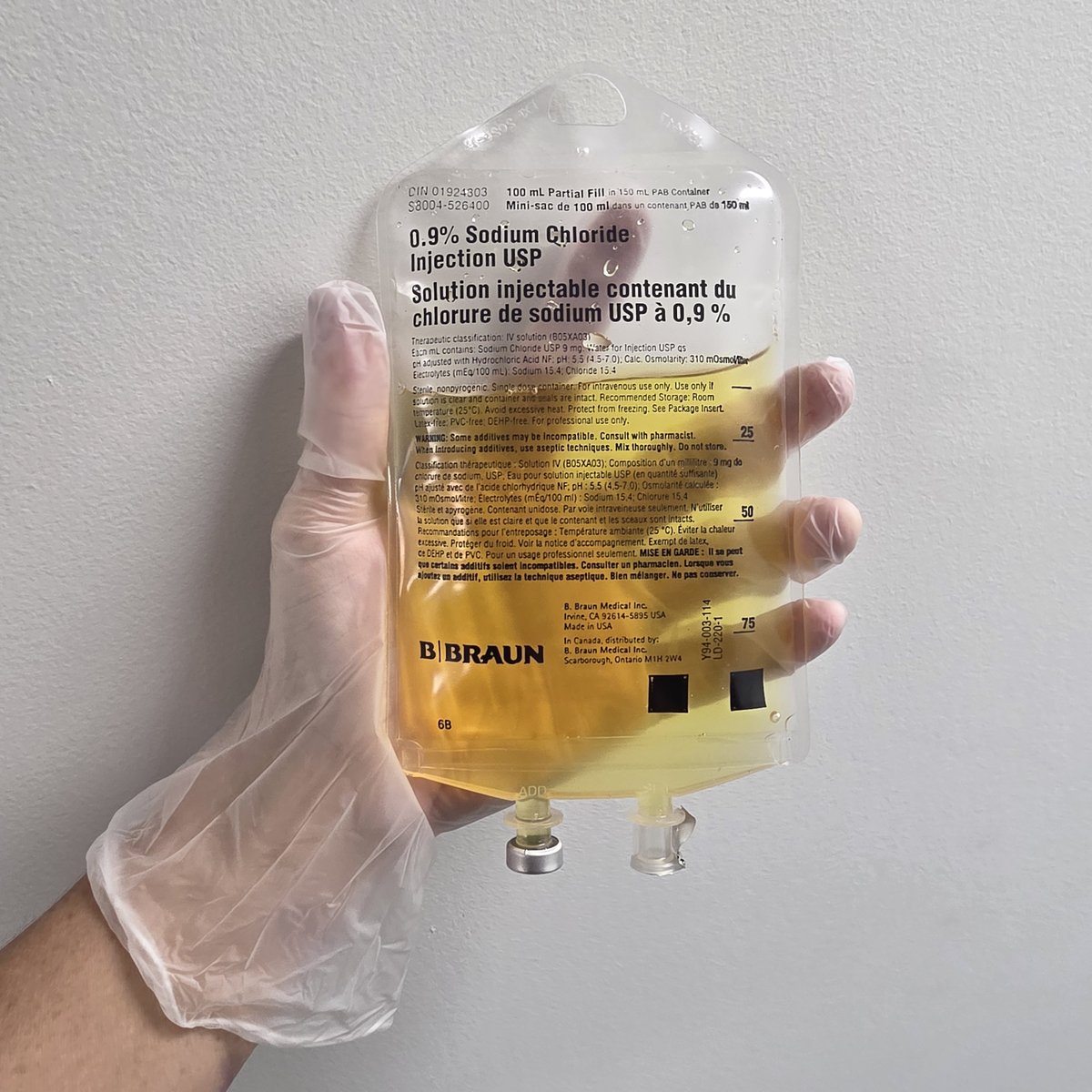 Dr. Kirsty Gaylor preparing IV therapy